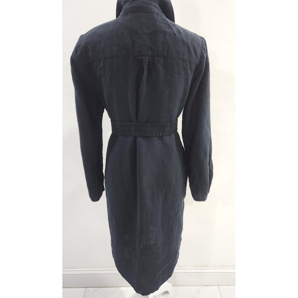 Lilly Pulitzer Bethanne Linen Shirt Dress Onyx Black 013123 Size 10 NWT - Picture 4 of 12